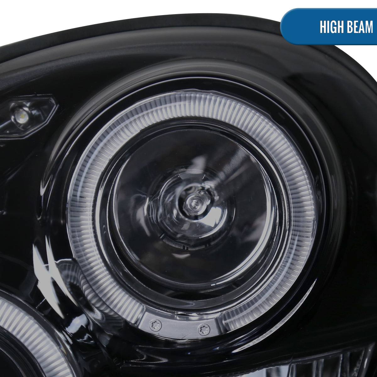 Ronnin - Se adapta a la pareja de faros delanteros con proyector de doble aro LED de repuesto mejorado Subaru Impreza 2002-2003 | Ahumado