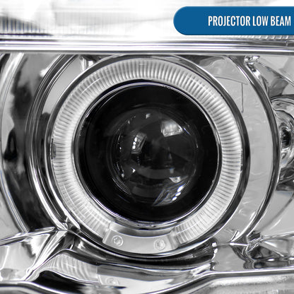 Ronnin - Se adapta a 2001-2003 BMW E53 Faros delanteros de proyector LED mejorados Ensamblaje Par | Cromo