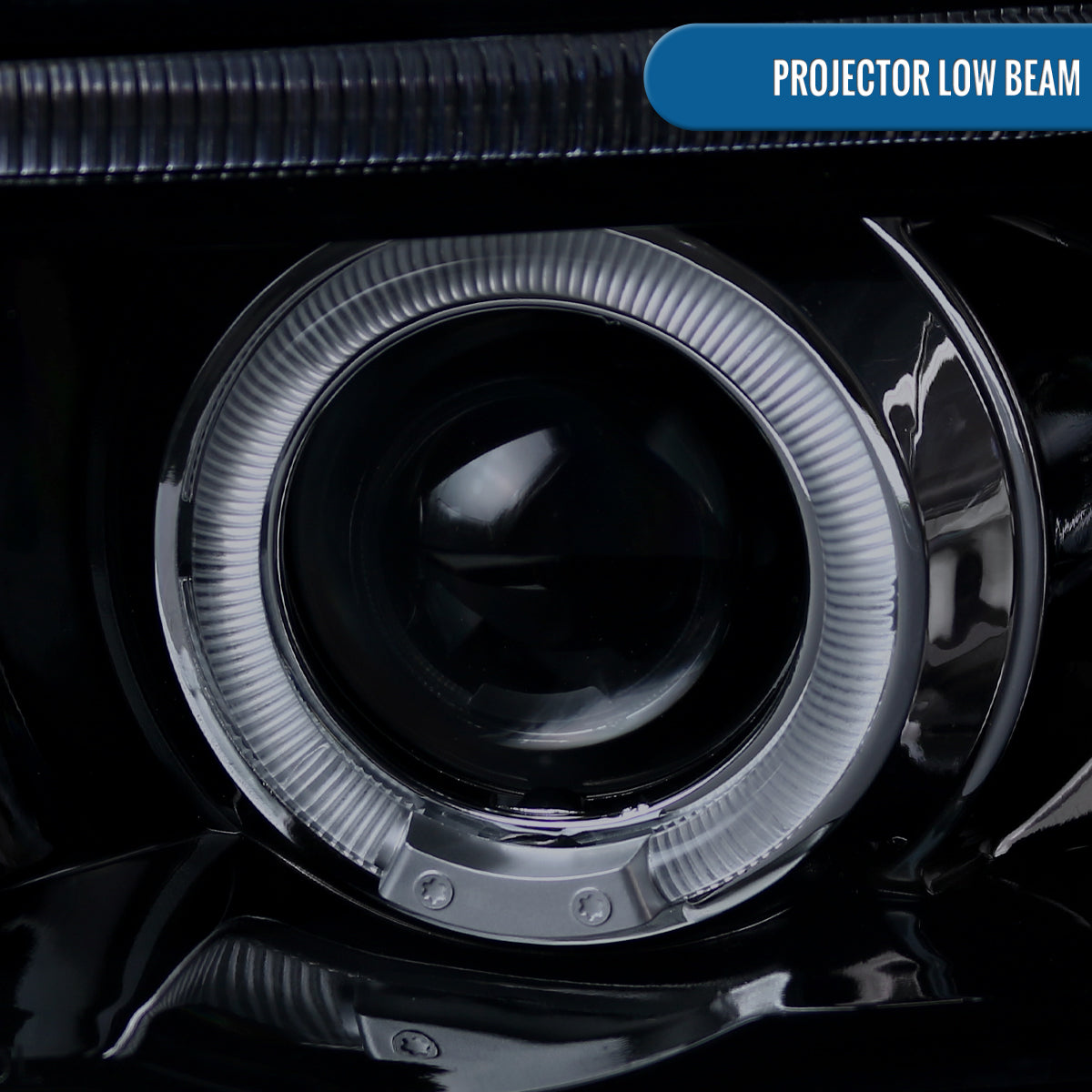 Ronnin - Compatible con BMW X5 2001-2003, Par de faros delanteros con proyector de doble aro LED, ensamblaje mejorado de repuesto | Humo negro