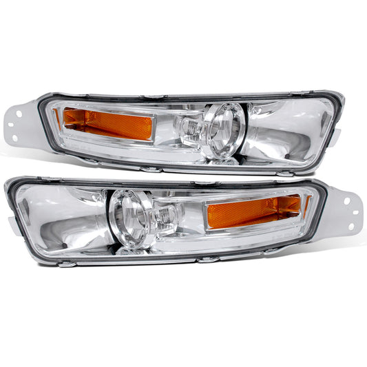 Ronnin - Fits 2005-2009 Ford Mustang Factory Replacement Bumper Lights Assembly Pair | Chrome