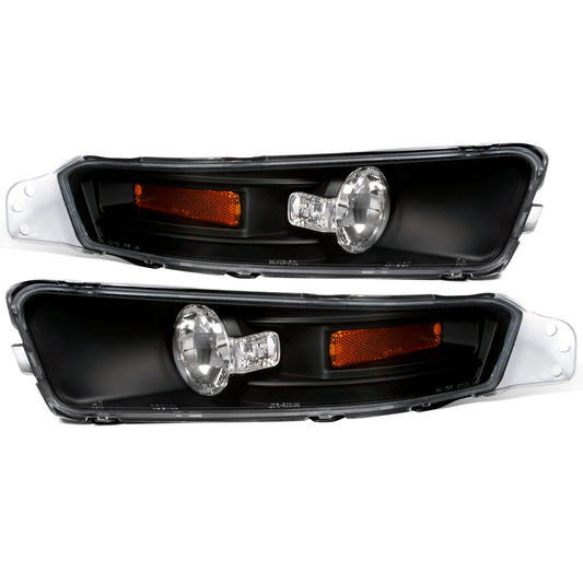 Ronnin - Fits 2005-2009 Ford Mustang Factory Replacement Bumper Lights Assembly Pair | Black