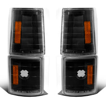 Ronnin - Fits 1994-1999 GMC C/K 1500 2500 3500 Suburban Sierra Yukon Factory Replacement Corner Lights Assembly Pair | Black