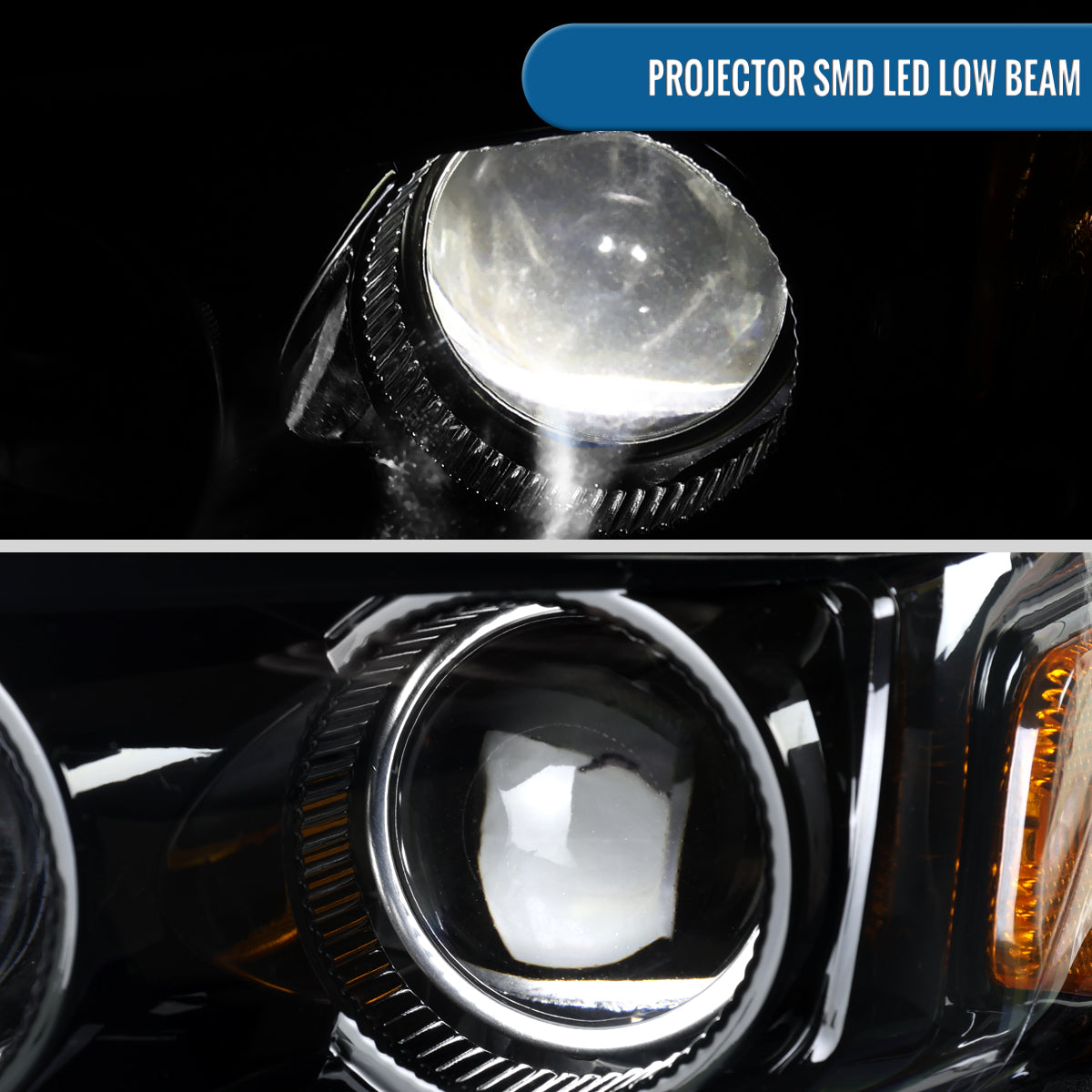 Ronnin - Fits 2014-2016 Lexus IS250 IS350 Upgraded Replacement Full LED Dual Projector Headlights Switchback Turn Signals Assembly Pair | Gloss Black