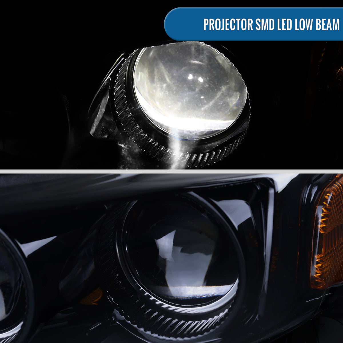 Ronnin - Fits 2014-2016 Lexus IS250 IS350 Upgraded Replacement Full LED Dual Projector Headlights Switchback Turn Signals Assembly Pair | Black Smoke