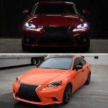 Ronnin - Fits 2014-2016 Lexus IS250 IS350 Upgraded Replacement Full LED Dual Projector Headlights Switchback Turn Signals Assembly Pair | Black