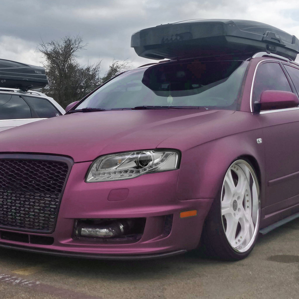 Ronnin - Se adapta a Audi A4 2006-2008 Mejora de repuesto Luces de circulación diurna LED Proyector Faros delanteros halógenos Ensamblaje Par | Cromo