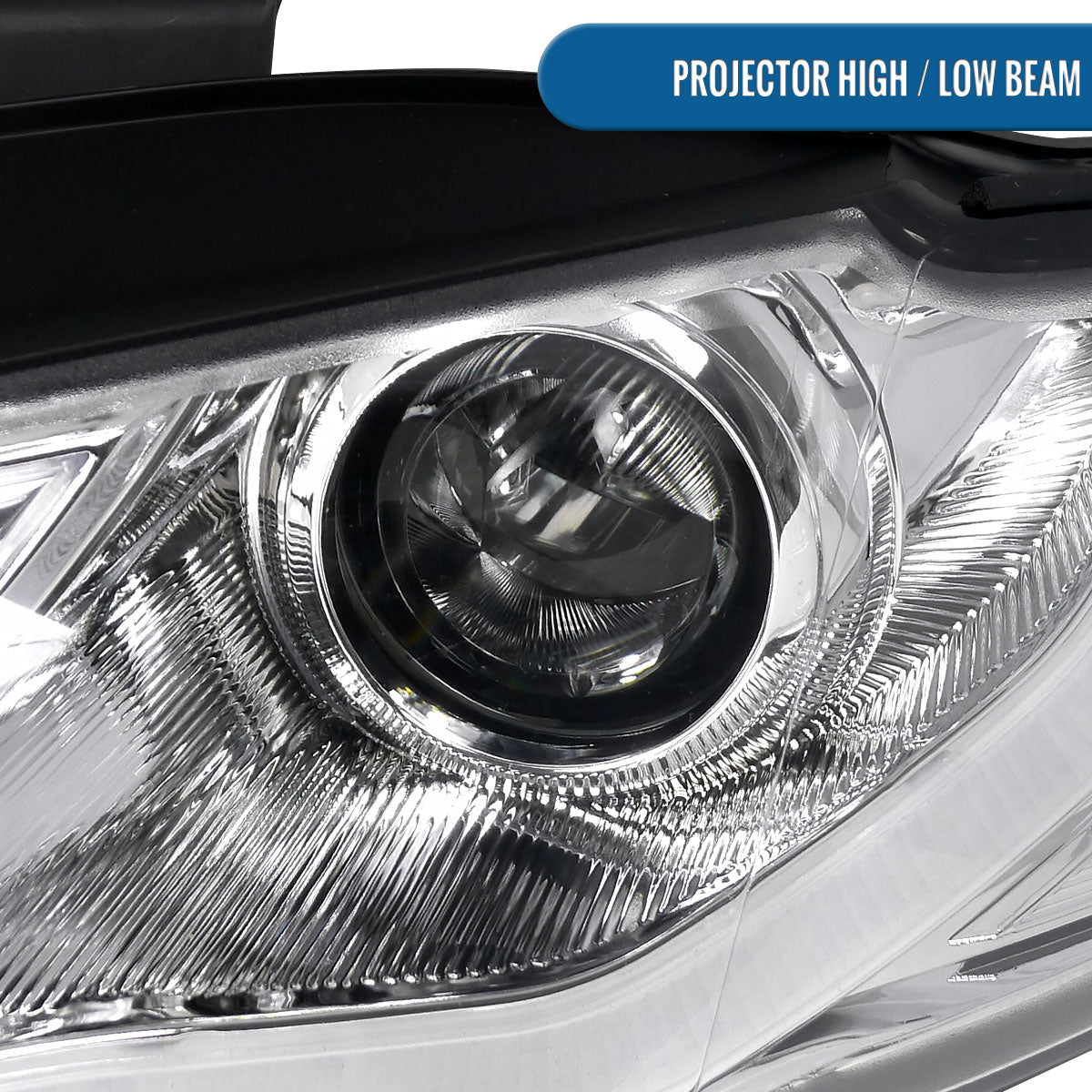 Ronnin - Se adapta a Audi A4 2006-2008 Tubo LED Luces de circulación diurna Mejora Reemplazo Halógeno Proyector Faros Conjunto Par | Cromado
