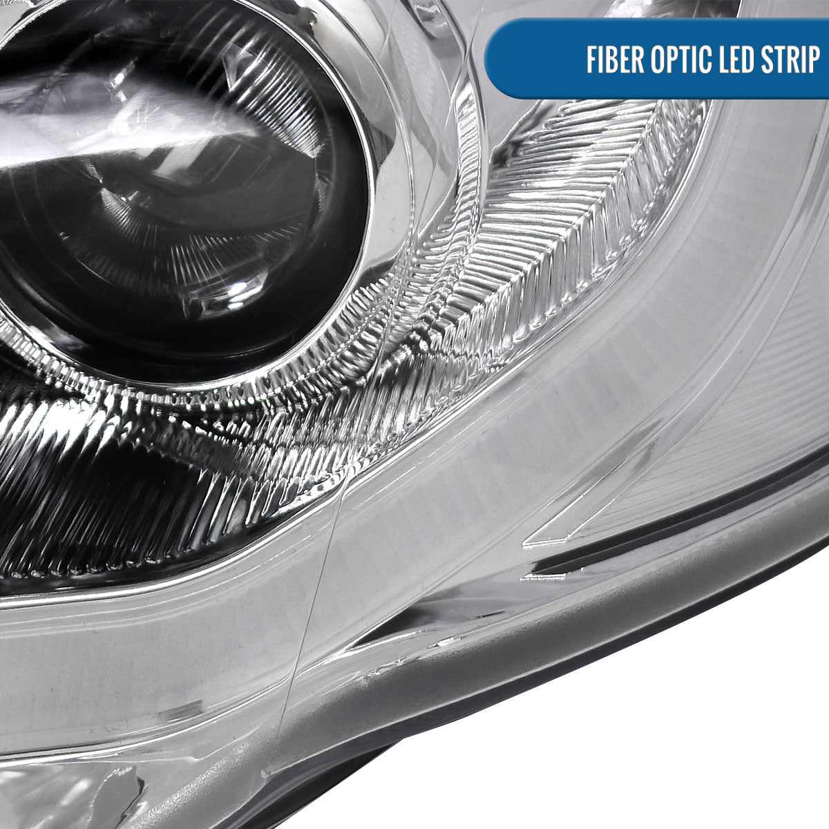 Ronnin - Se adapta a Audi A4 2006-2008 Tubo LED Luces de circulación diurna Mejora Reemplazo Halógeno Proyector Faros Conjunto Par | Cromado