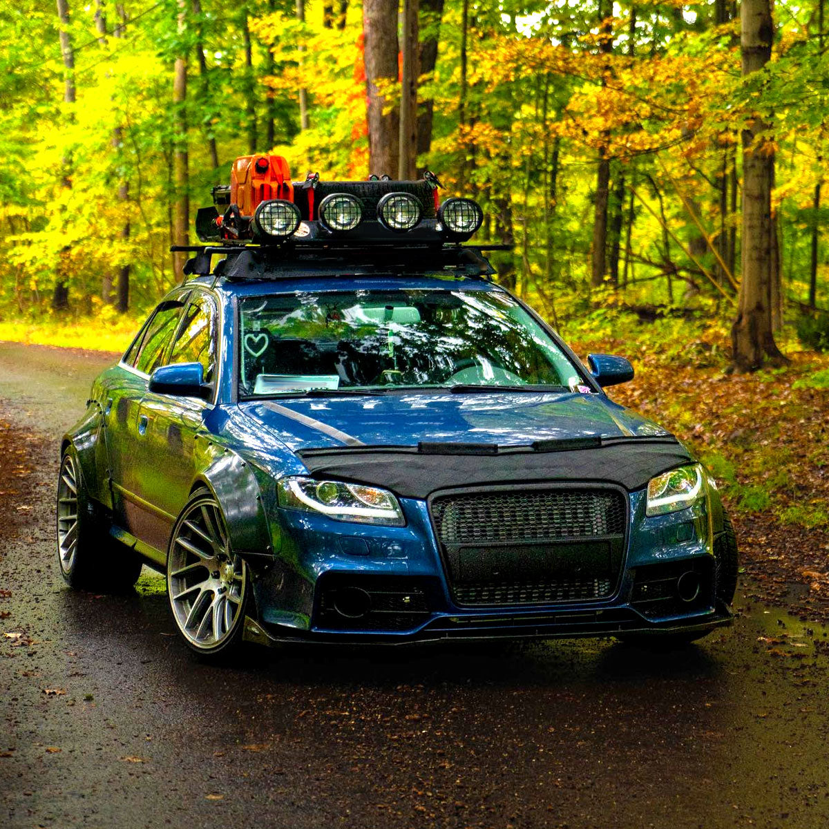 Ronnin - Se adapta a Audi A4 2006-2008 Tubo LED Luces de circulación diurna Mejora de reemplazo Par de faros proyectores halógenos | Negro