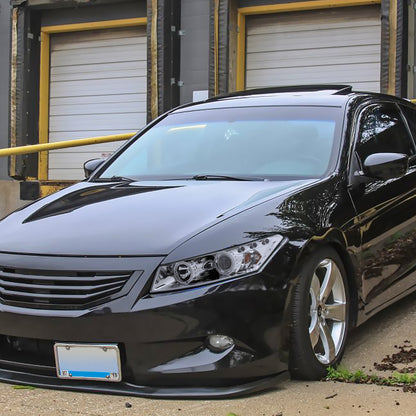 Ronnin - Fits 2008-2012 Honda Accord 2Dr Coupe LED Dual Halo Rims Running Lights Projector Headlights Assembly Pair | Chrome