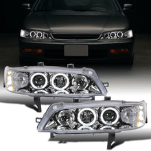 Ronnin - Compatible con Honda Accord Sedán Coupé 1994-1997 Mejora de Reemplazo Faros Delanteros de Proyector LED de Doble Borde Ensamblaje Par | Cromado