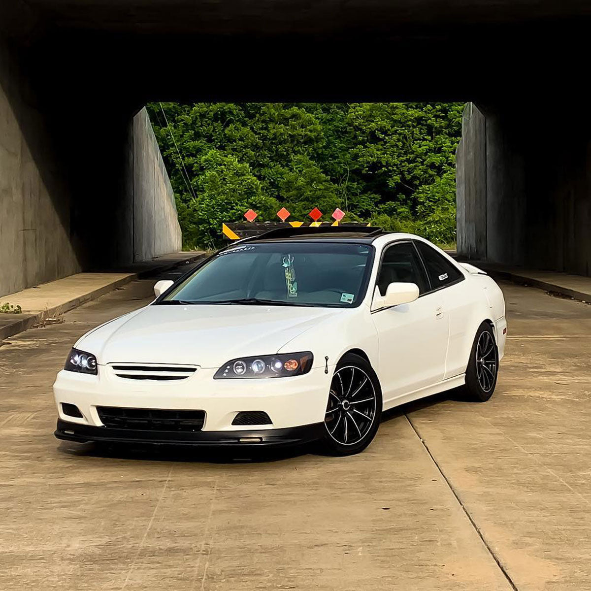 Ronnin - Fits 1998-2002 Honda Accord Sedan Coupe Upgrade Replacement LED Dual Rims Projector Headlights Assembly Pair | Black Smoke