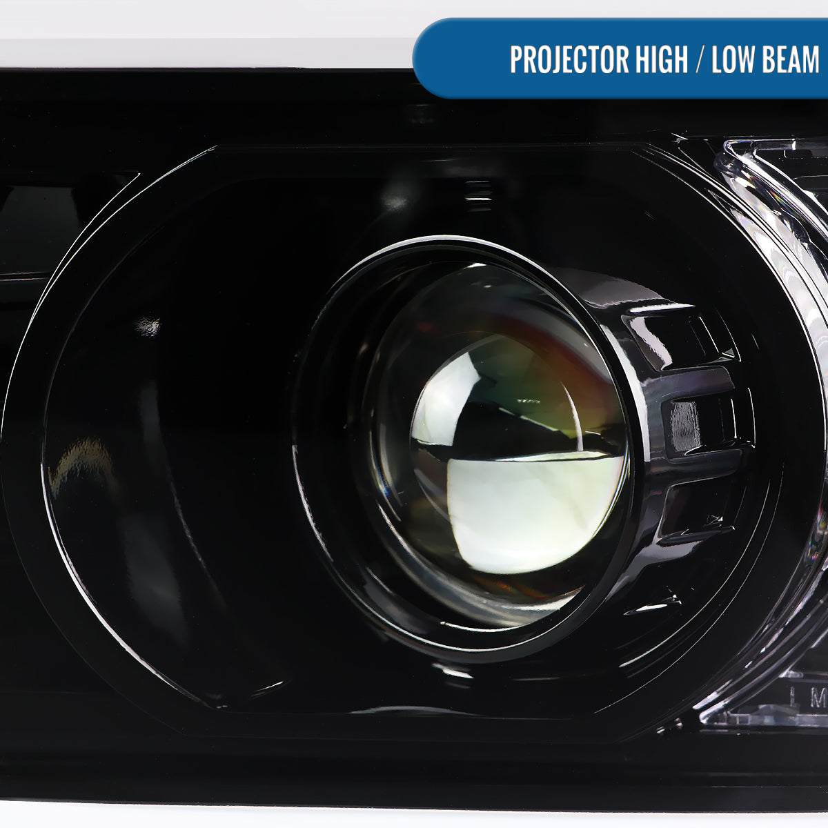 Ronnin - Fits 2007-2013 Chevy Avalanche 2007-2014 Tahoe Suburban 1500 2500 Upgraded Replacement Projector Headlights LED Tube Driving Lights Assembly Pair | Gloss Black