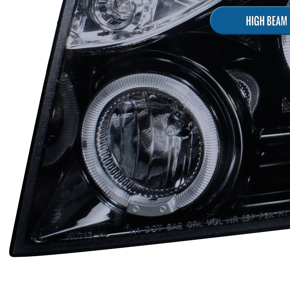 Ronnin - Se adapta a Chevy Avalanche Tahoe Suburban 1500 2500 2007-2014 Faros delanteros con proyector LED de doble aro de halo y luces de circulación diurna, par | Negro humo