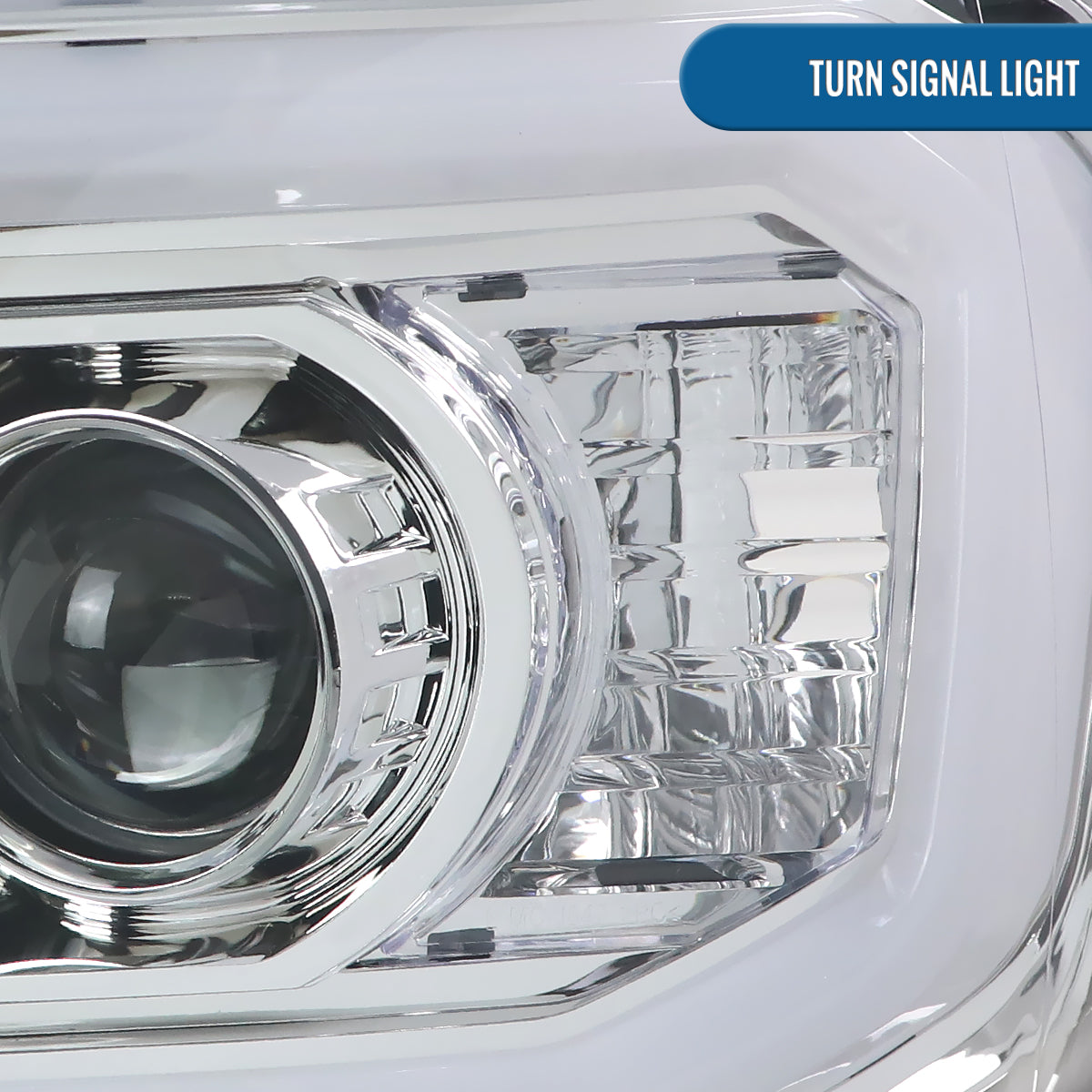 Ronnin - Fits 2007-2013 Chevy Avalanche 2007-2014 Tahoe Suburban 1500 2500 Upgraded Replacement Projector Headlights LED Tube Driving Lights Assembly Pair | Chrome