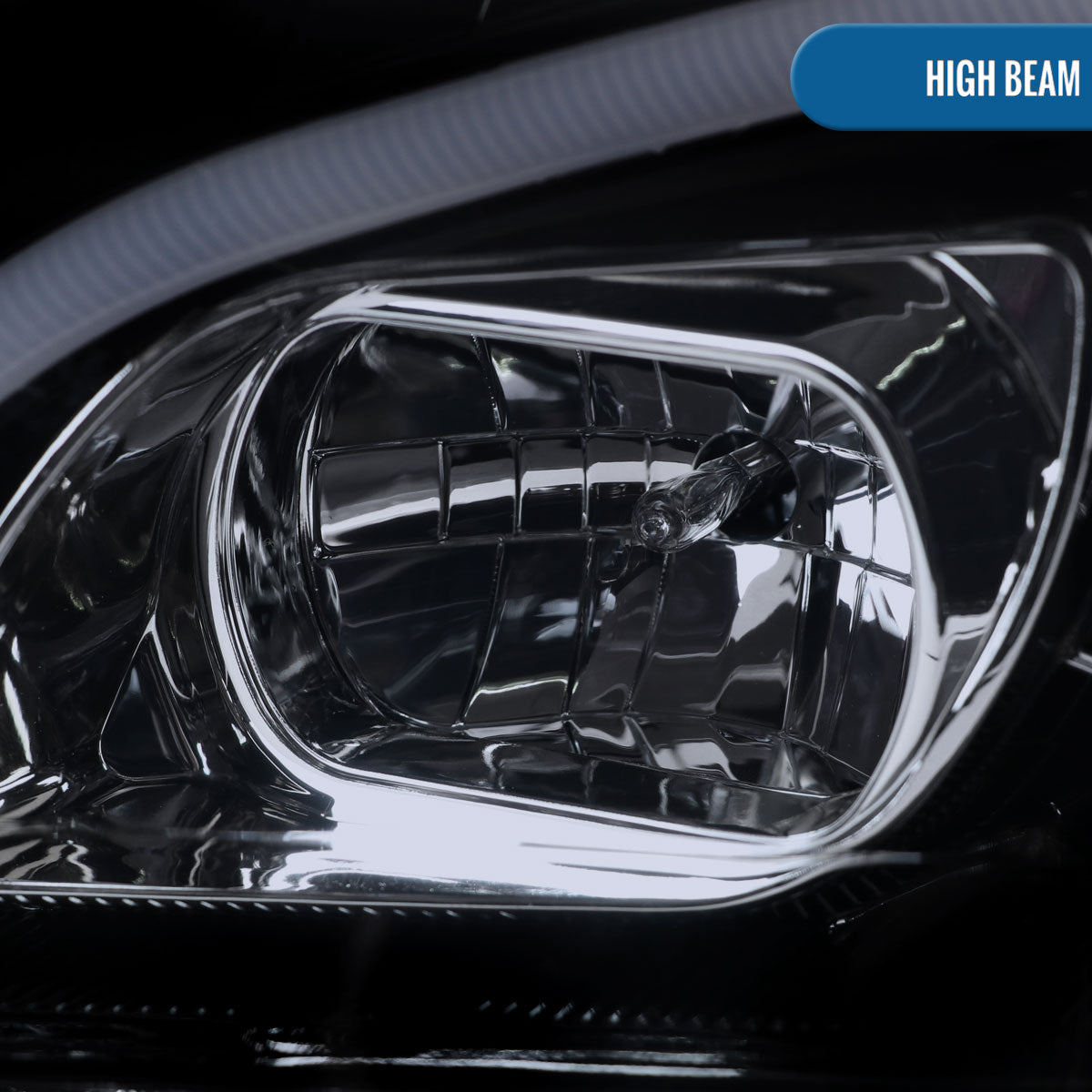 Ronnin - Compatible con Mercedes-Benz ML350 ML500 ML320 con especificaciones estadounidenses de 2006-2008. Ensamblaje de faros delanteros con proyector halógeno y señales de giro LED secuenciales, par | Ahumado