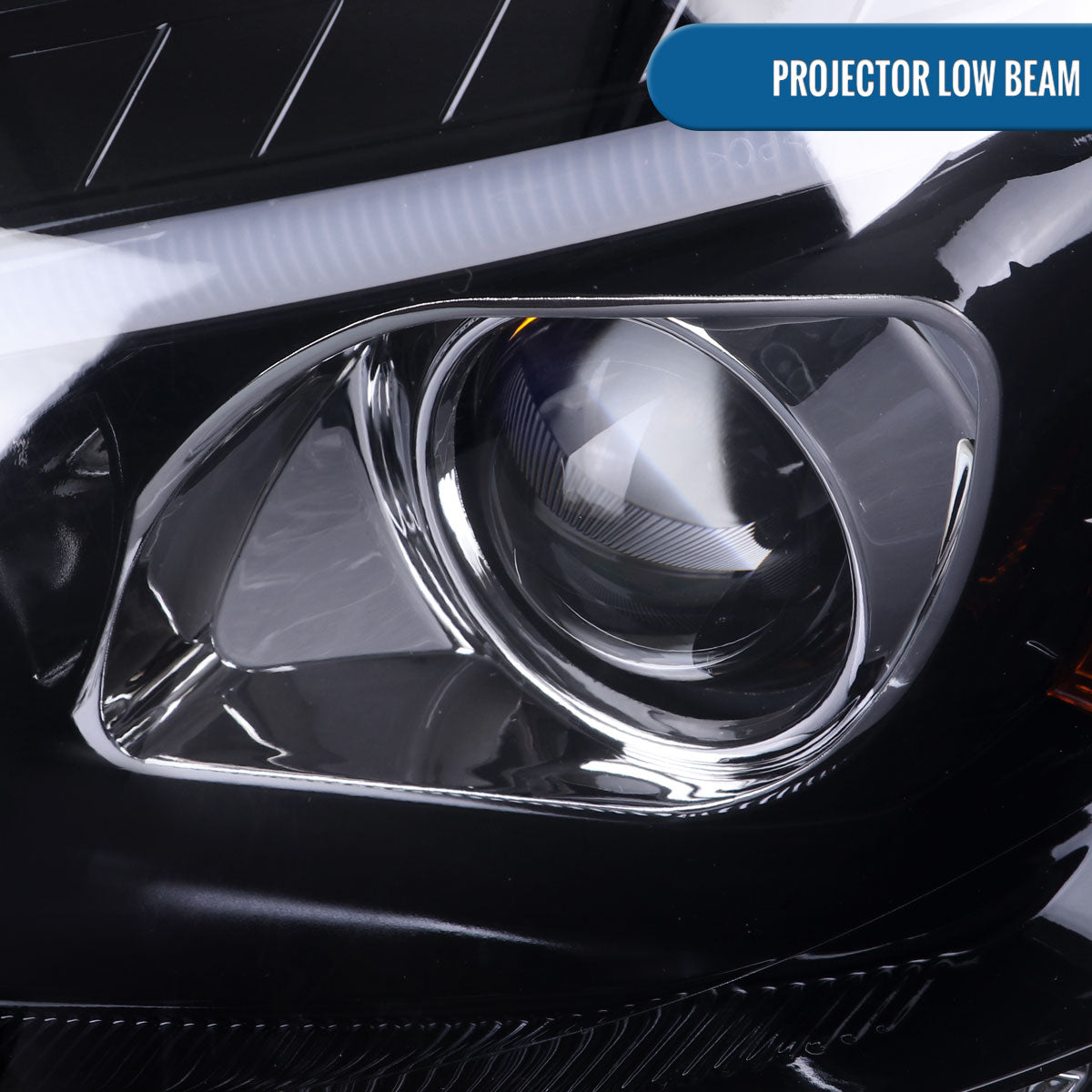 Ronnin - Fits 2009-2011 Mercedes Benz ML350 ML320 ML550 US Spec Upgraded Replacement LED Sequential Turn Signals Halogen Projector Headlights Assembly Pair | Black Smoke