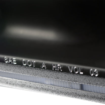 Ronnin - Fits 2004-2012 Chevy Colorado GMC Canyon Upgraded Replacement LED Dual Halo Rims Running Lights Projector Headlights Assembly Pair | Black