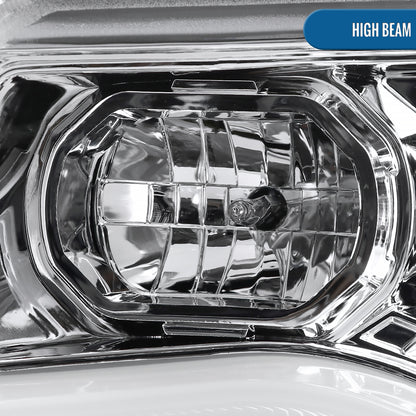 Ronnin - Fits 2015-2022 Chevy Colorado Upgraded Replacement  Halogen Projector Headlights LED Tube Driving Lights  Assembly Pair | Chrome