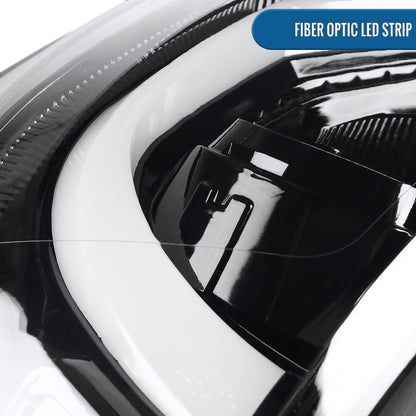 Ronnin - Fits 2015-2022 Chevy Colorado Upgraded Replacement  Halogen Projector Headlights LED Tube Driving Lights  Assembly Pair | Gloss Black