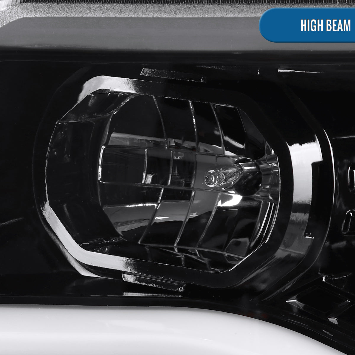 Ronnin - Fits 2015-2022 Chevy Colorado Upgraded Replacement  Halogen Projector Headlights LED Tube Driving Lights  Assembly Pair | Gloss Black