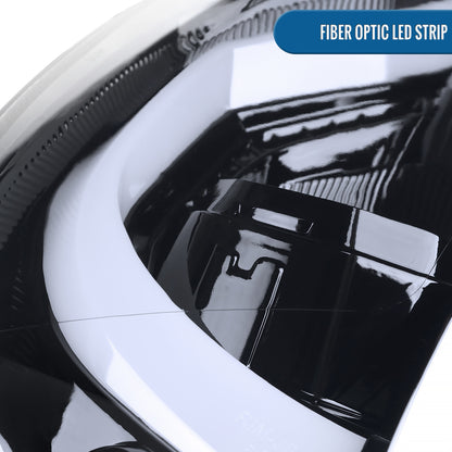 Ronnin - Fits 2015-2022 Chevy Colorado Upgraded Replacement  Halogen Projector Headlights LED Tube Driving Lights  Assembly Pair | Black Smoke