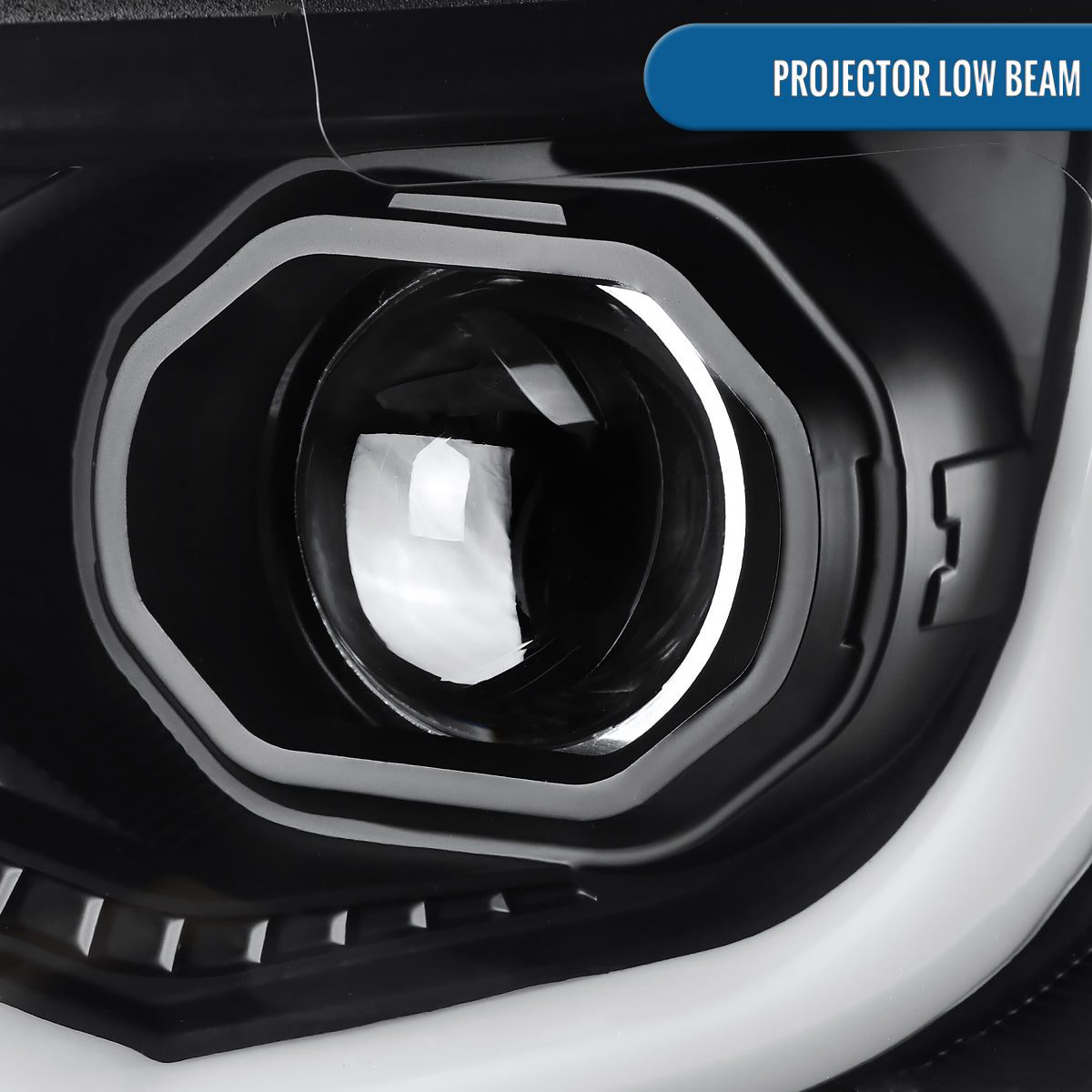 Ronnin - Fits 2015-2022 Chevy Colorado Upgraded Replacement  Halogen Projector Headlights LED Tube Driving Lights  Assembly Pair | Black