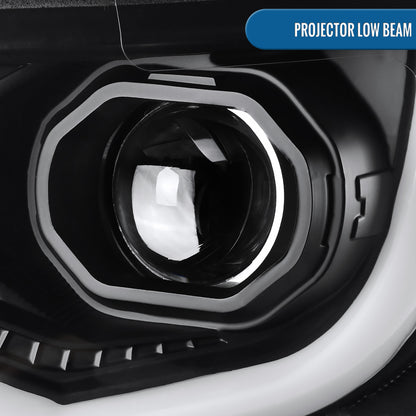 Ronnin - Fits 2015-2022 Chevy Colorado Upgraded Replacement  Halogen Projector Headlights LED Tube Driving Lights  Assembly Pair | Black