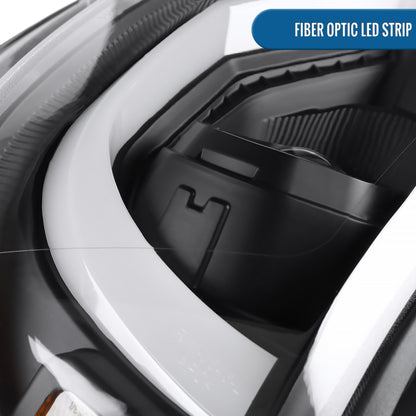 Ronnin - Fits 2015-2022 Chevy Colorado Upgraded Replacement  Halogen Projector Headlights LED Tube Driving Lights  Assembly Pair | Black