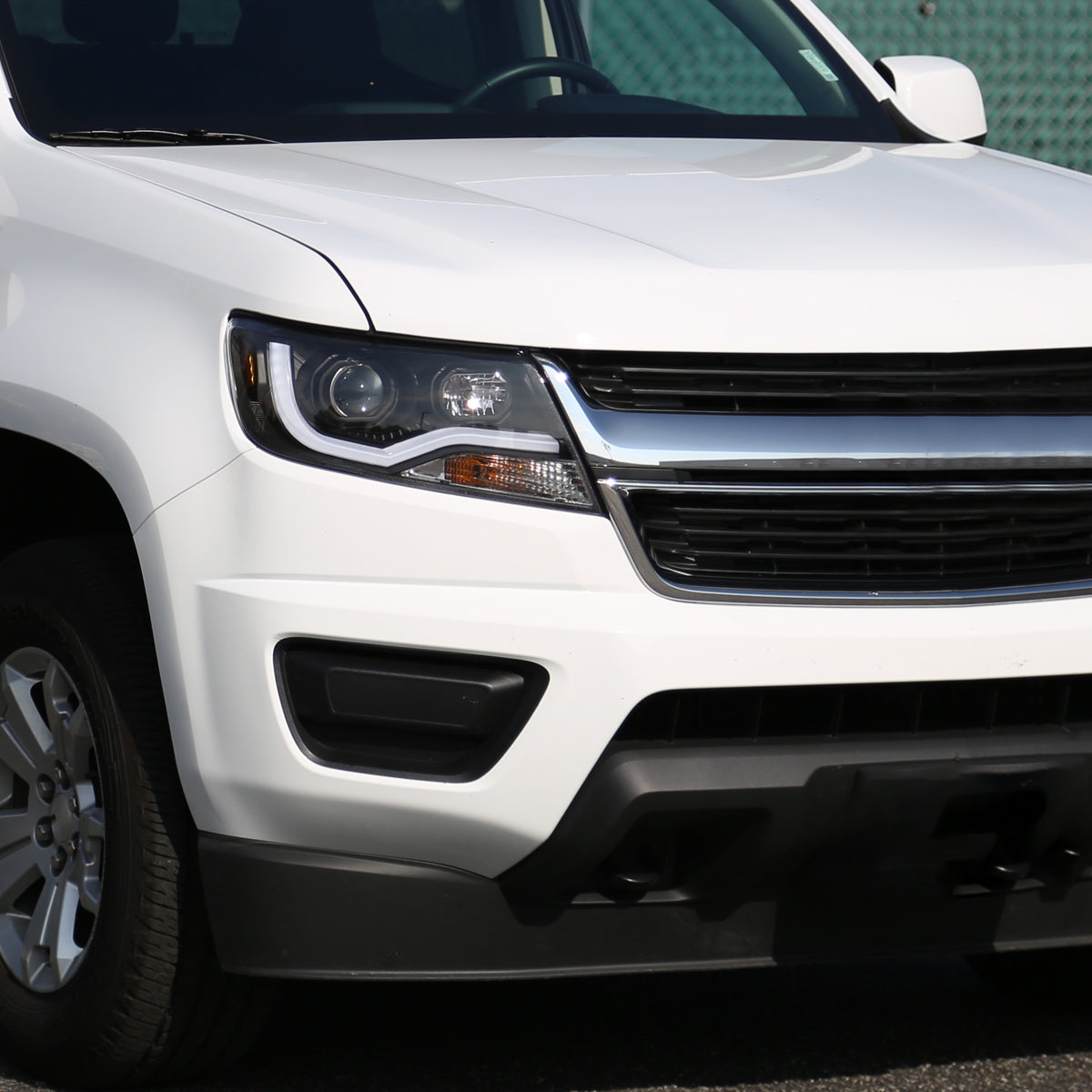 Ronnin - Fits 2015-2022 Chevy Colorado Upgraded Replacement  Halogen Projector Headlights LED Tube Driving Lights  Assembly Pair | Black