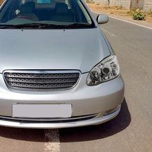 Ronnin - Compatible con Toyota Corolla 2003-2008 Montaje de faros proyectores LED de doble aro mejorados | Cromo
