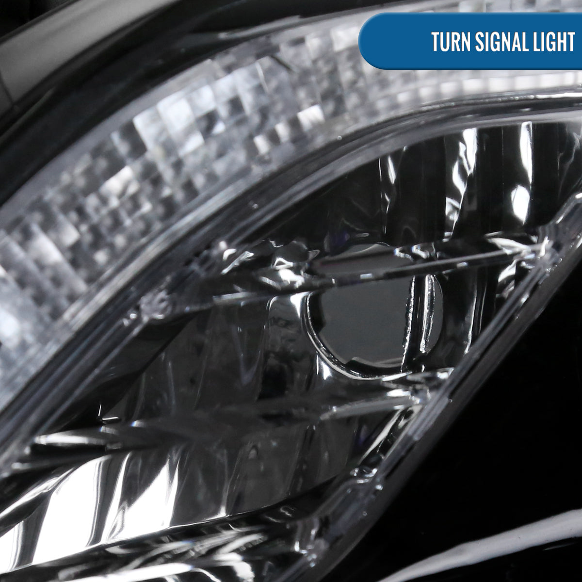 Ronnin - Faros delanteros con proyector LED de repuesto para Toyota Corolla 2011-2013 | Negro ahumado