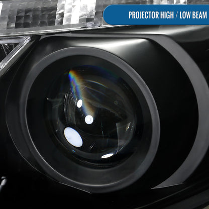 Ronnin - Faros delanteros con proyector LED de circulación diurna de repuesto, compatibles con Toyota Corolla 2011-2013 | Negro