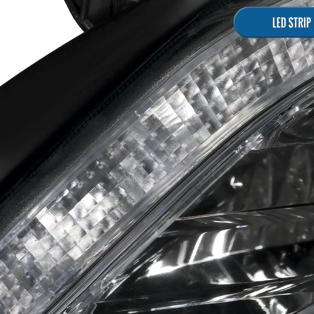 Ronnin - Faros delanteros con proyector LED de circulación diurna de repuesto, compatibles con Toyota Corolla 2011-2013 | Negro