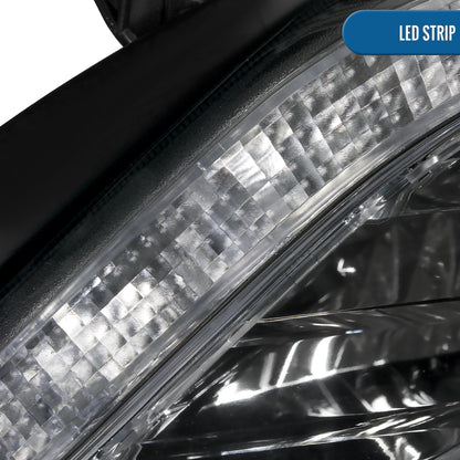 Ronnin - Faros delanteros con proyector LED de circulación diurna de repuesto, compatibles con Toyota Corolla 2011-2013 | Negro