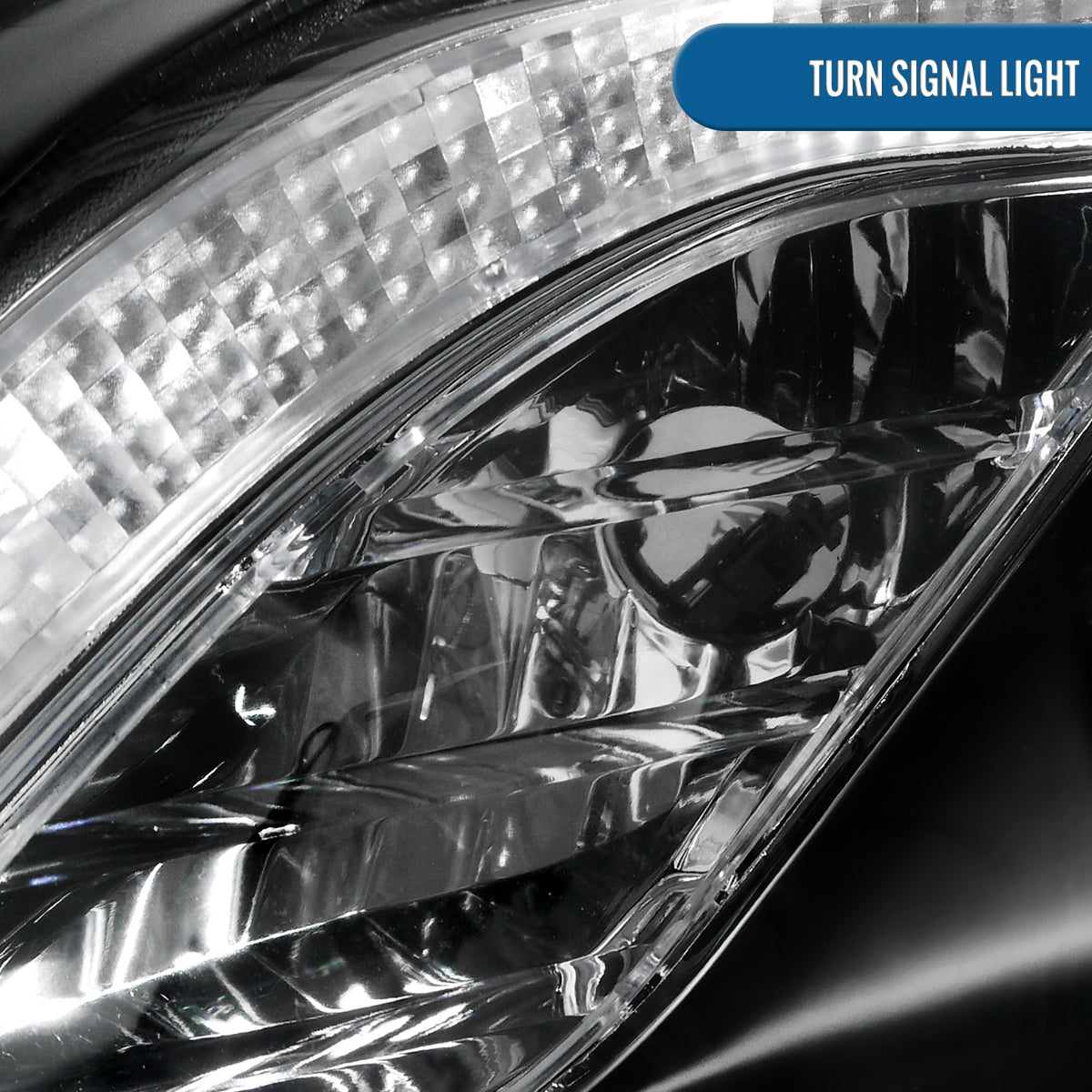 Ronnin - Faros delanteros con proyector LED de circulación diurna de repuesto, compatibles con Toyota Corolla 2011-2013 | Negro