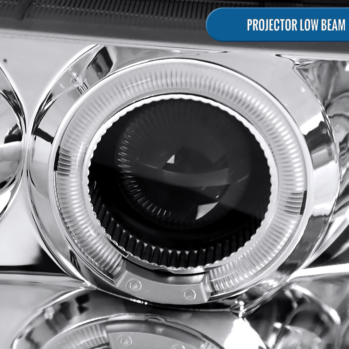 Ronnin - Se adapta a Toyota Corolla 1993-1997 Mejora Reemplazo Faros delanteros LED con doble aro y proyector, par | Cromado