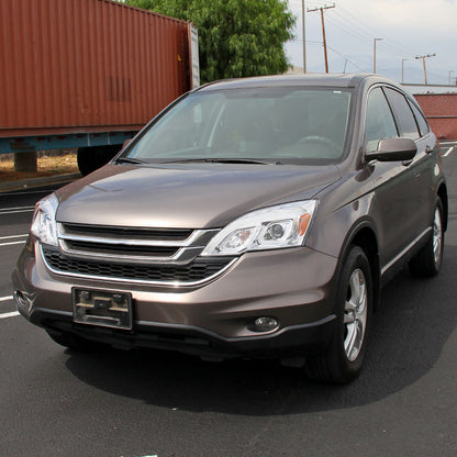 Ronnin - Fits 2007-2011 Honda CR-V CRV Upgraded Replacement LED Tube Projector Headlights Assembly Pair | Chrome