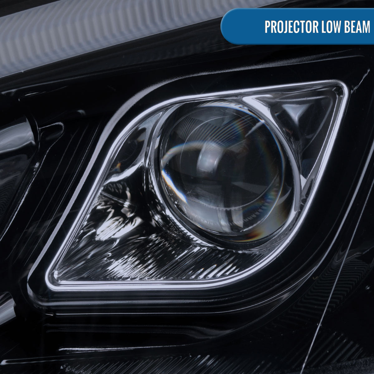 Ronnin - Fits 2007-2011 Honda CR-V CRV Upgraded Replacement LED Tube Projector Headlights Assembly Pair | Black Smoke