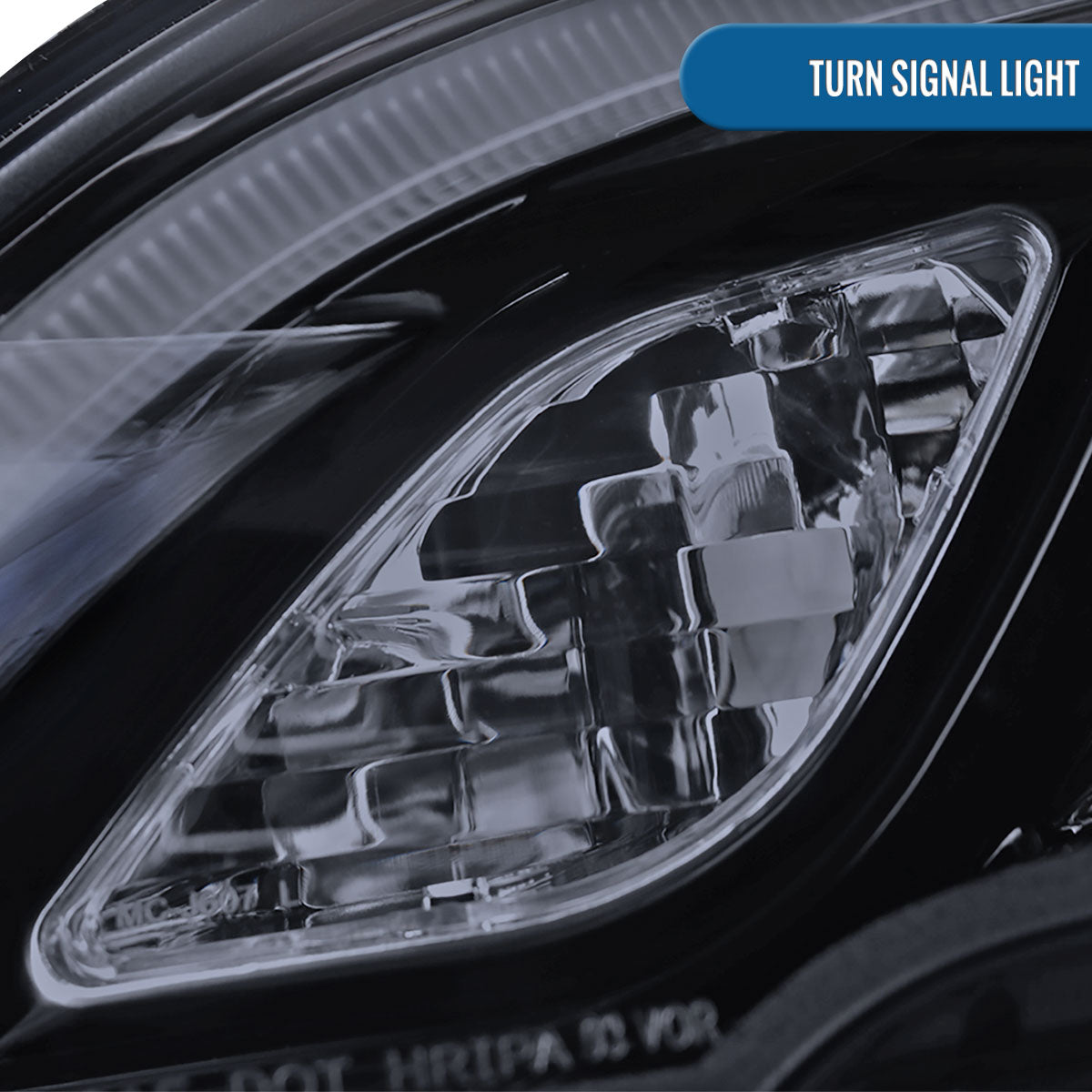 Ronnin - Fits 2007-2011 Honda CR-V CRV Upgraded Replacement LED Tube Projector Headlights Assembly Pair | Black Smoke