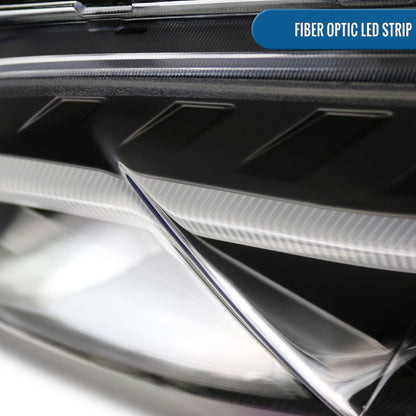 Ronnin - Fits 2007-2011 Honda CR-V CRV Upgraded Replacement LED Tube Projector Headlights Assembly Pair | Black