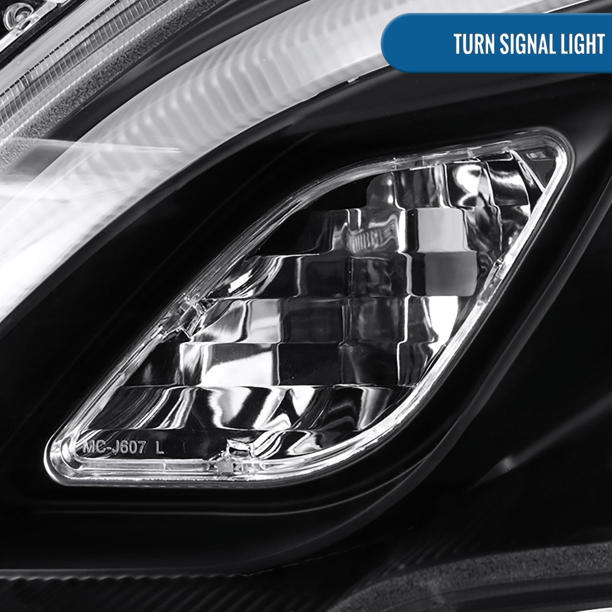 Ronnin - Fits 2007-2011 Honda CR-V CRV Upgraded Replacement LED Tube Projector Headlights Assembly Pair | Black