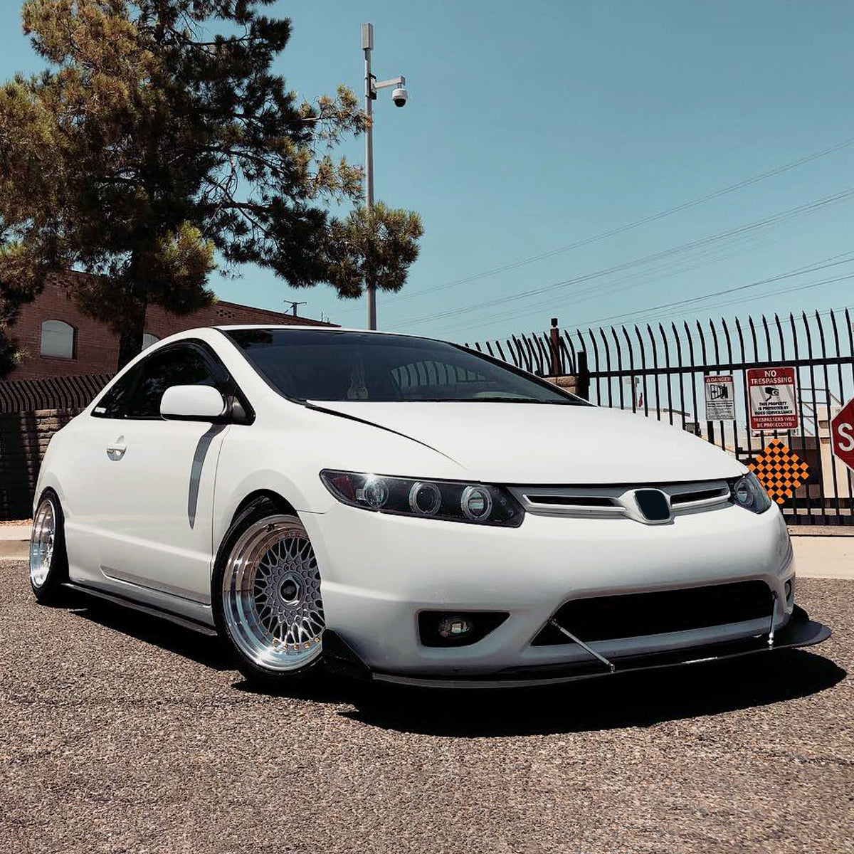 Ronnin - Fits 2006-2011 Honda Civic 2Dr  Coupe LED Angel Eyes Dual Halo Rims Projector Headlights Replacement Pair | Black