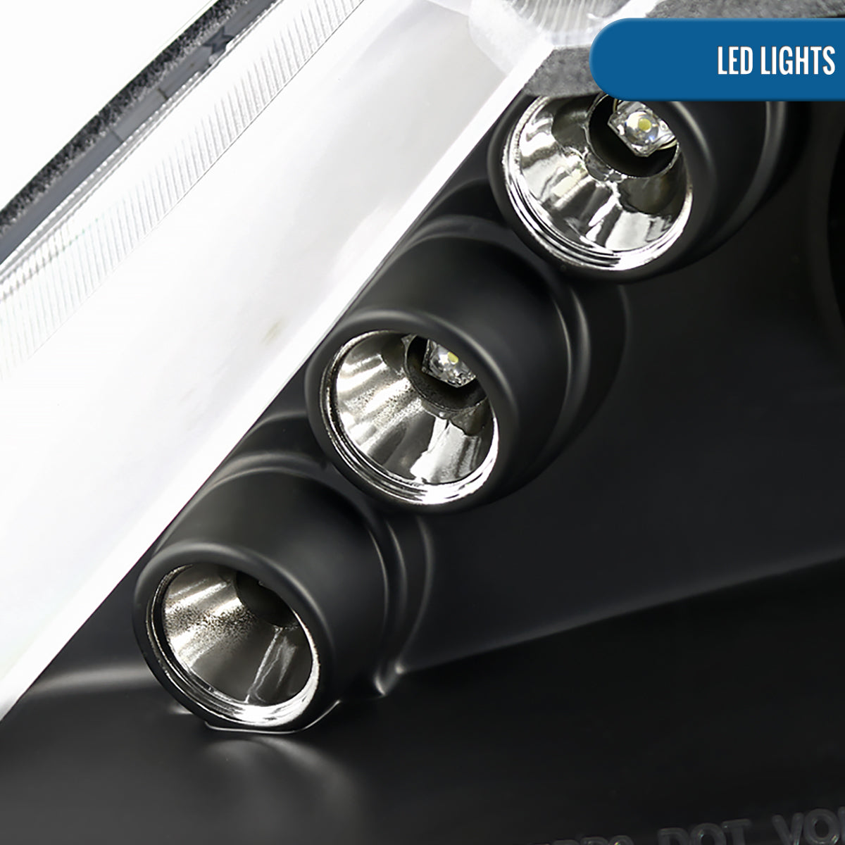 Ronnin - Fits 2006-2011 Honda Civic 4-Door Sedan LED Angel Eyes Dual Halo Rims Projector Headlights Replacement Pair | Black