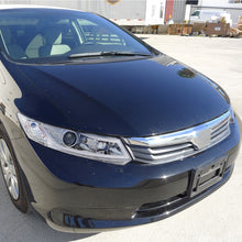 Ronnin - Fits 2012-2013 Honda Civic 2Dr Coupe 2012-2015 4Dr Sedan Upgraded Replacement LED Tube Driving Lights Projector Headlights Assembly Pair | Chrome