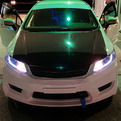 Ronnin - Fits 2012-2013 Honda Civic 2Dr Coupe 2012-2015 4Dr Sedan Upgraded Replacement LED Tube Driving Lights Projector Headlights Assembly Pair | Black Smoke