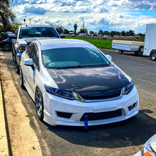 Ronnin - Fits 2012-2013 Honda Civic 2Dr Coupe 2012-2015 4Dr Sedan Upgraded Replacement LED Tube Driving Lights Projector Headlights Assembly Pair | Black Smoke