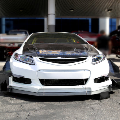 Ronnin - Fits 2012-2013 Honda Civic 2Dr Coupe 2012-2015 4Dr Sedan Upgraded Replacement LED Tube Driving Lights Projector Headlights Assembly Pair | Black