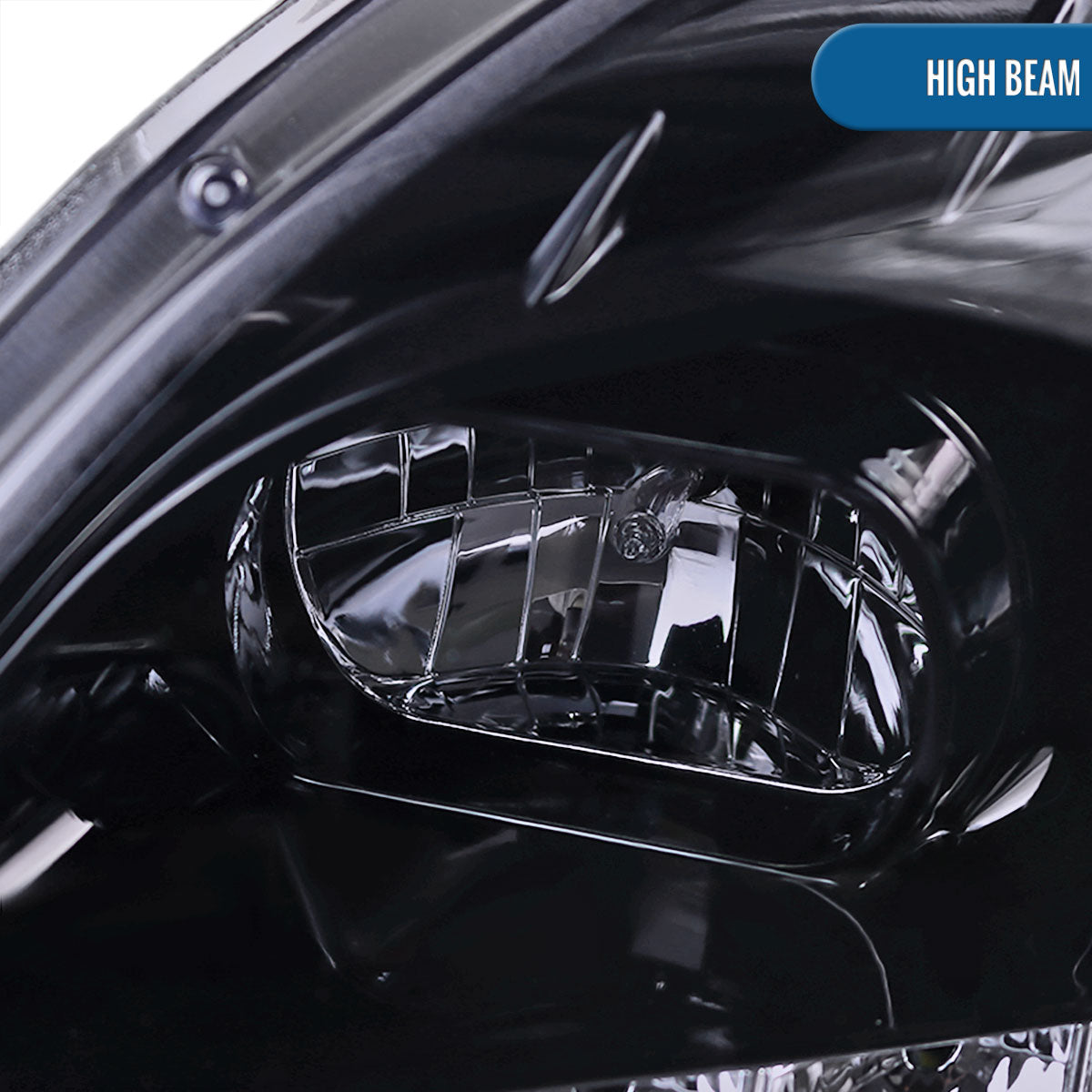 Ronnin - Se adapta a Honda Civic 1996-1998, conjunto de faros delanteros con proyector de luces de circulación diurna LED de repuesto mejorado, par | Negro humo