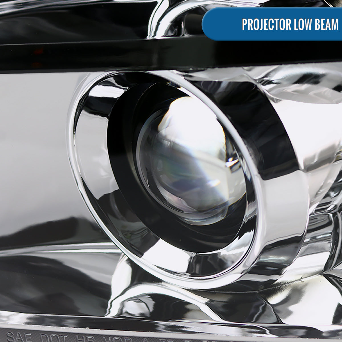 Ronnin - Compatible con GMC Yukon XL 1500 2500 SLT Denali 2007-2014 Proyector de faros con luces LED, par | Cromado
